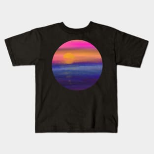 Watercolor Sunset Kids T-Shirt